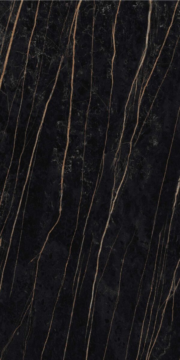 PIEDRA SINTERIZADA SHARA NOIR PULIDO 160X320cm 15 MM