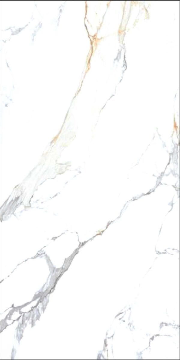 PIEDRA SINTERIZADA CALACATTA BELISIMO PULIDO 160X320cm 12 MM