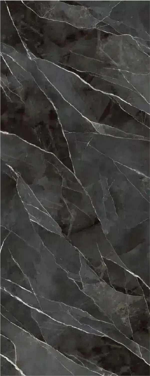 PIEDRA SINTERIZADA DIAMOND CALACATA BLACK BOCCIARDATA 120X300cm 5 MM